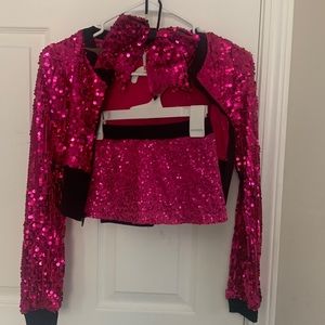 Girl’s Two Piece Pink Sequin Costume
